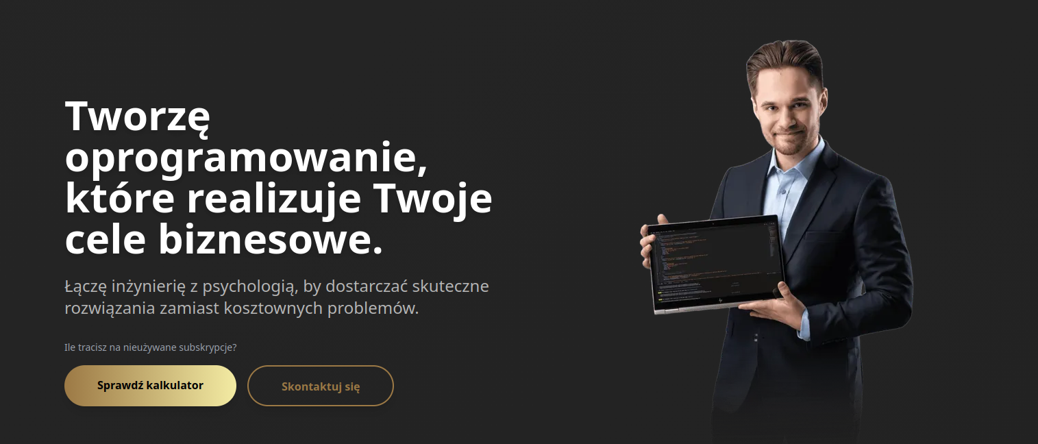 Przykład wersji perswazyjnej nagłówka