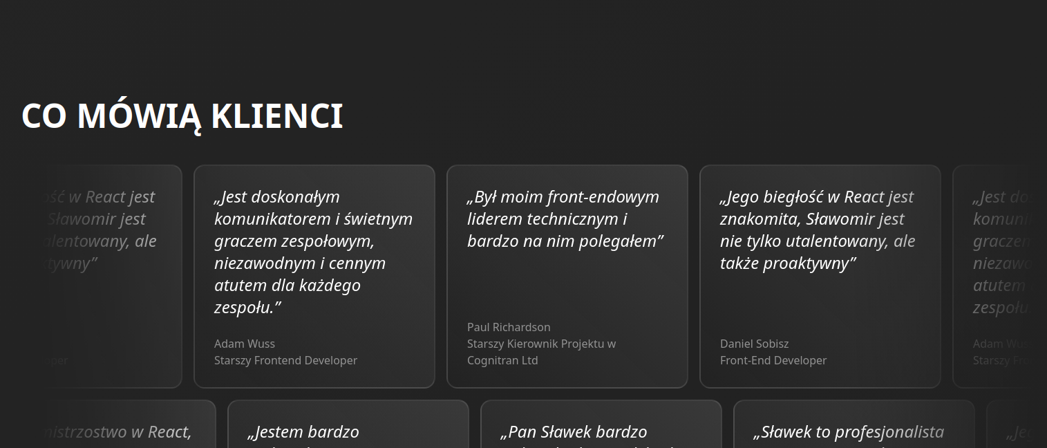 Przykład sekcji dowodu społecznego